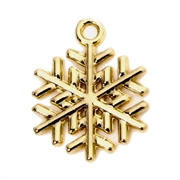 Vedhæng. Snefnug. 18k forgyldt tibetansk sølv. 20 mm.